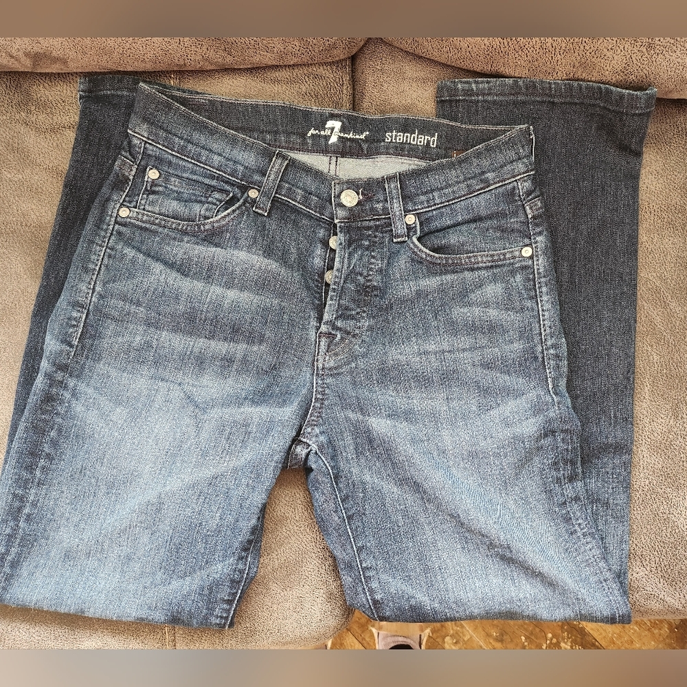SOLD**Used goof condition. Dark blue wash boot cut size 28